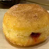 Donux Cafe | Sugar / Cinnamon Sugar with Strawberry Filling